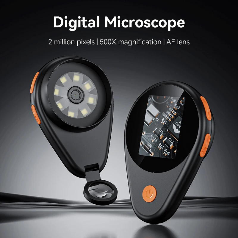 Children's Portable Digital Magnifying Glass Science Experiment Set Toy Microscope for Primary School Students Repair Tool