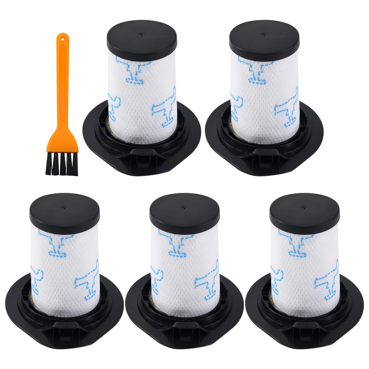 5 Pcs Filters for Rowenta Air Force 460 All in One RH92Xx and Air Force Flex 560 RH94Xx Vacuum Cleaner,Parts ZR009002