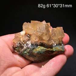 Natural Raw Stone Beijing Yellow Fluorite Crystal Mineral Quartz Rock Specimen Decoration Rough Polished Healing