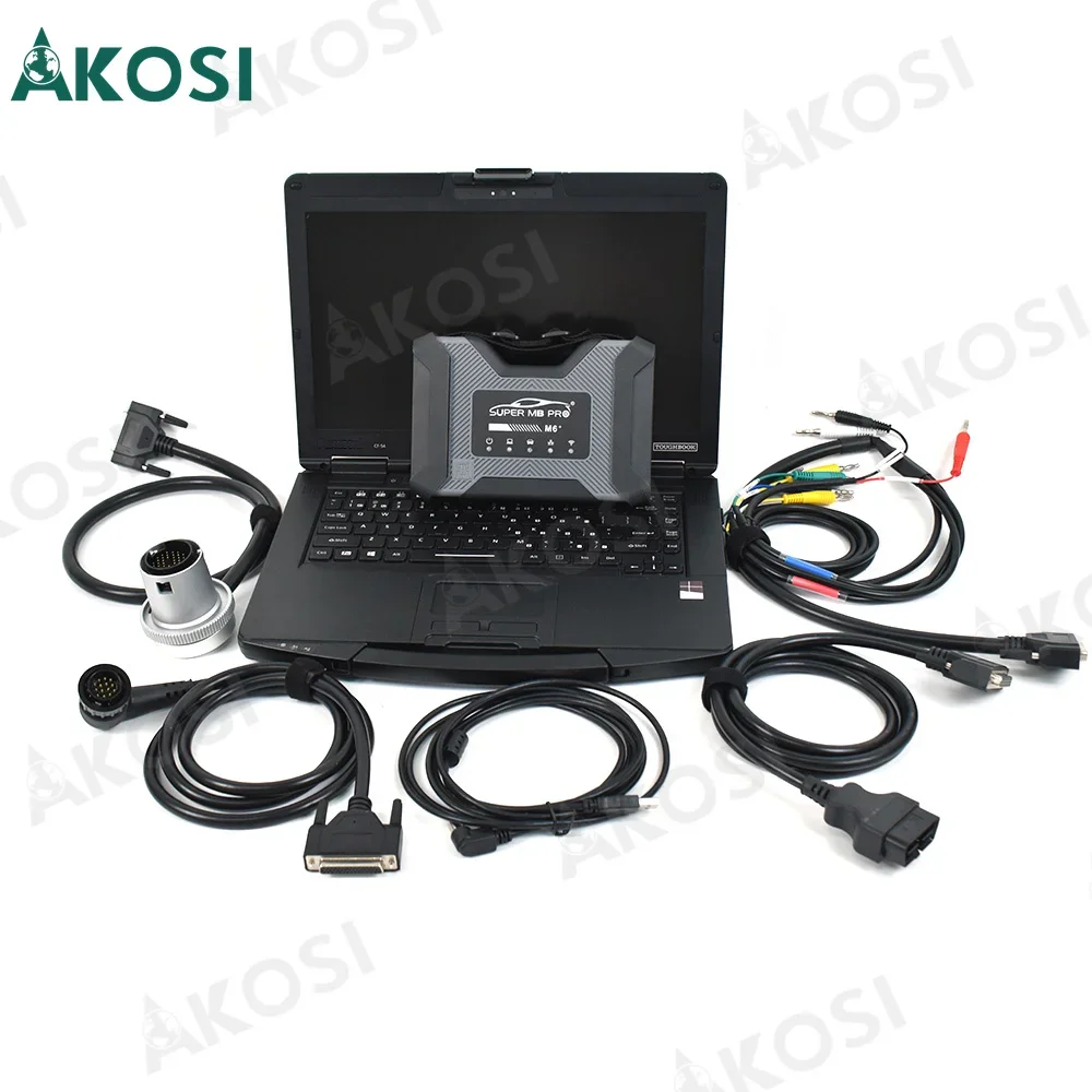 Ready to use CF54 Laptop+SUPER MB PRO M6 DoIP VCI WiFi Support Software  Doip for Benz Cars Trucks Star Diagnosis Tool