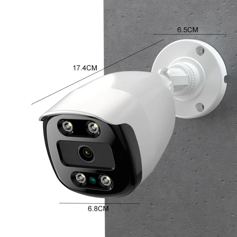 4K 8MP Security Cctv AHD Camera 5MP 24H Full Color Night Vision Array Luminous 4Led Coaxial Digital H265 Outdoor Waterproof IP66