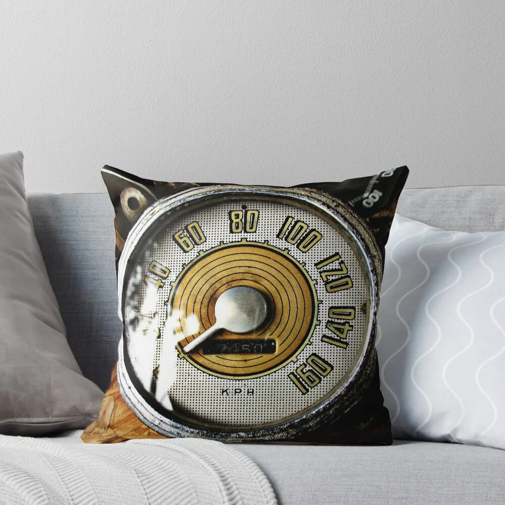 Vintage automobile speed gauge Throw Pillow Pillow Cover Sofa Decorative Covers Pillow