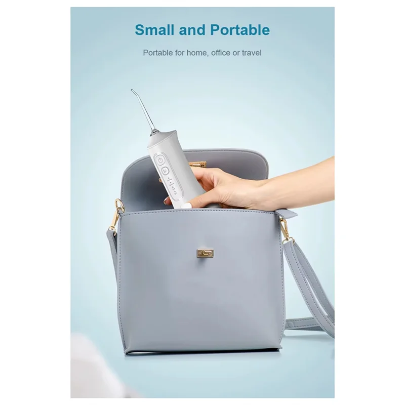 جهاز تنظيف الأسنان بالماء L6 - 4 أوضاع لري الفم اللاسلكي 300 مل قابل لإعادة الشحن IPX7 مقاوم للماء قوي Batter-A77G