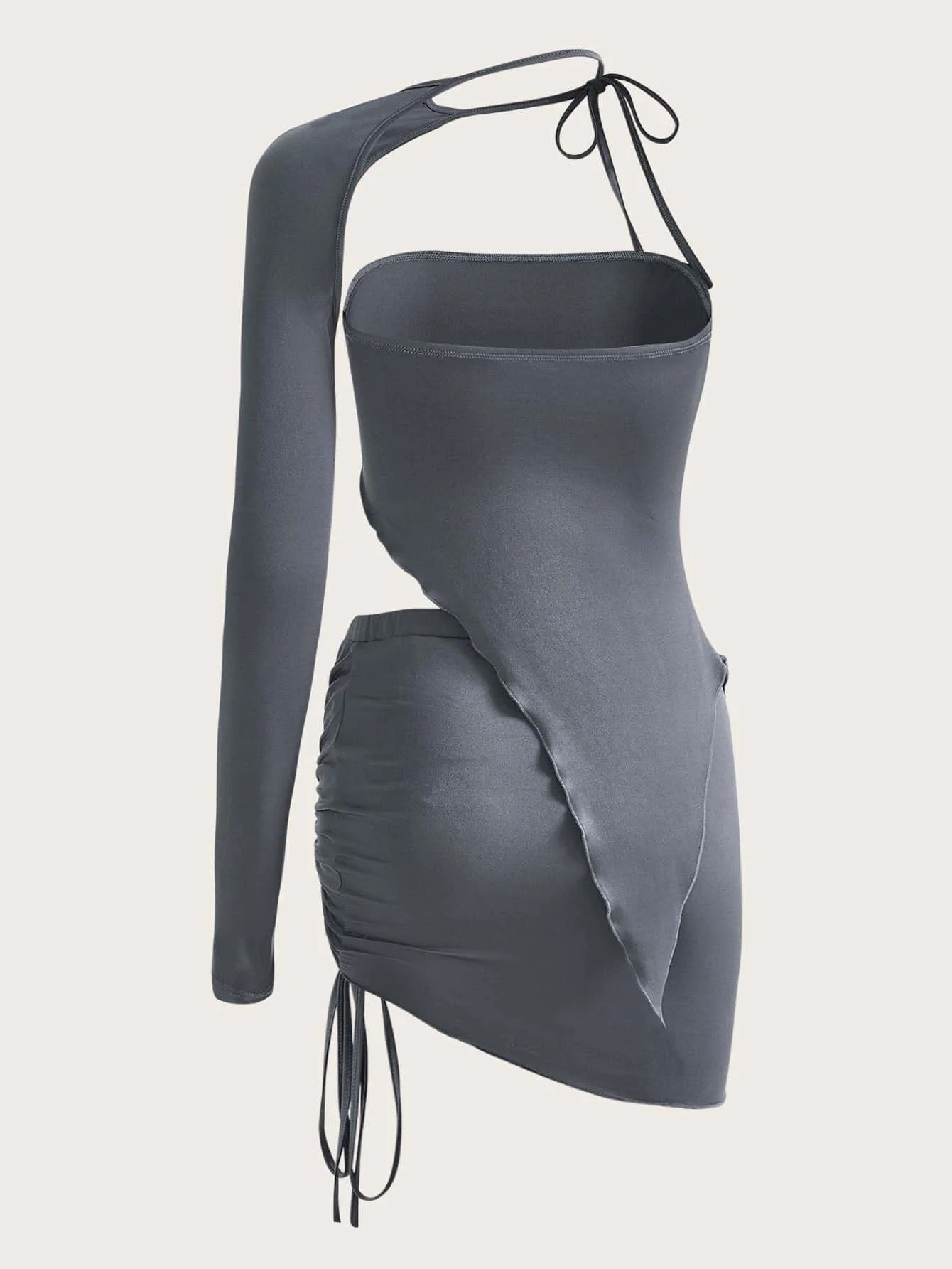 여성 패션과 트렌드를 위한 새로운 단색 여성 스커트 세트