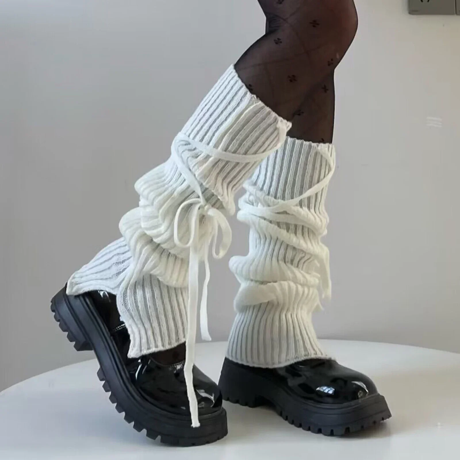 

1 пара вязаных гетр, гетры JK, униформа, носки с пузырьками, эластичные гольфы с разделенной повязкой, эстетические манжеты для ботинок