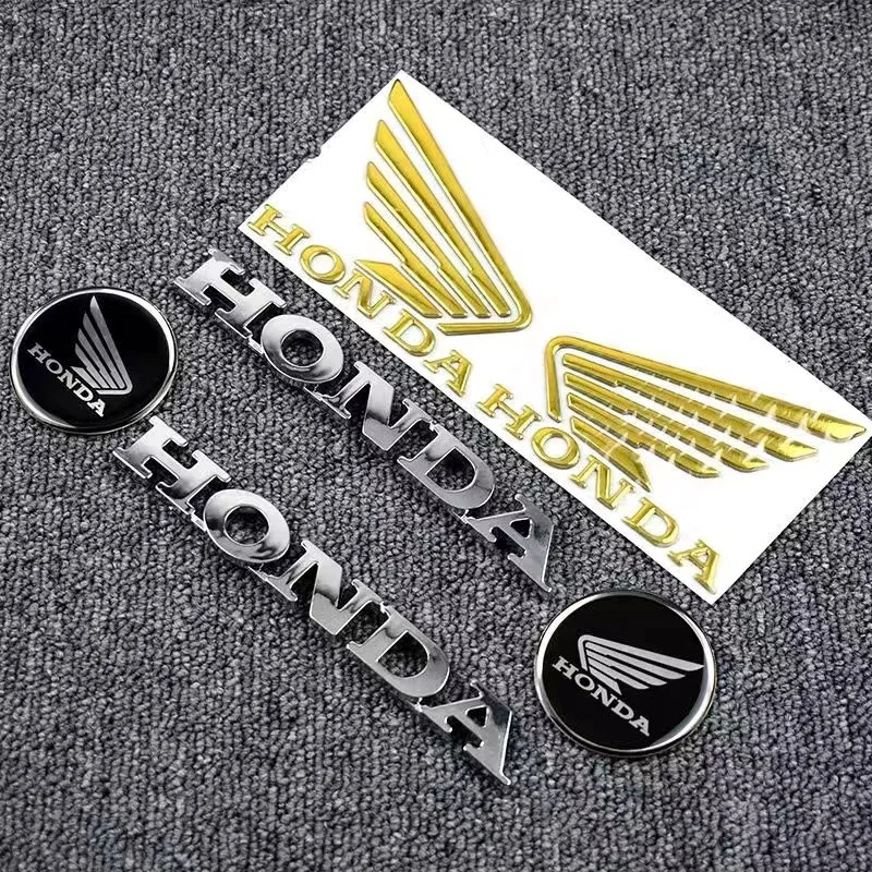 Juego de pegatinas 3D con logotipo para modificación de motocicleta Honda, etiqueta con letras galvanizadas HONDA, pegatina impermeable, accesorios para Moto Cbr 600