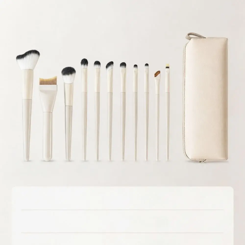 Ergonomic Cosmetic Makeup Brush Set Crescent Shape For Professional Foundation Powder Blush Eye Shadow Face Grooming