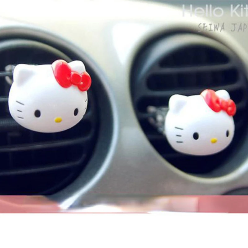 Hello Kitty Car Air Freshener Creative Cute Car  Air Vent Outlet Aromatherapy Clip Kawaii Air Conditioning Outlet Decoration