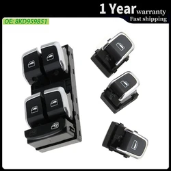 Chrome Power Master Window Control Switch Button for AUDI A4 S4 Q5 B8 Allroad 8KD959851 8KD959851A 8KD959855 8KD 959 855