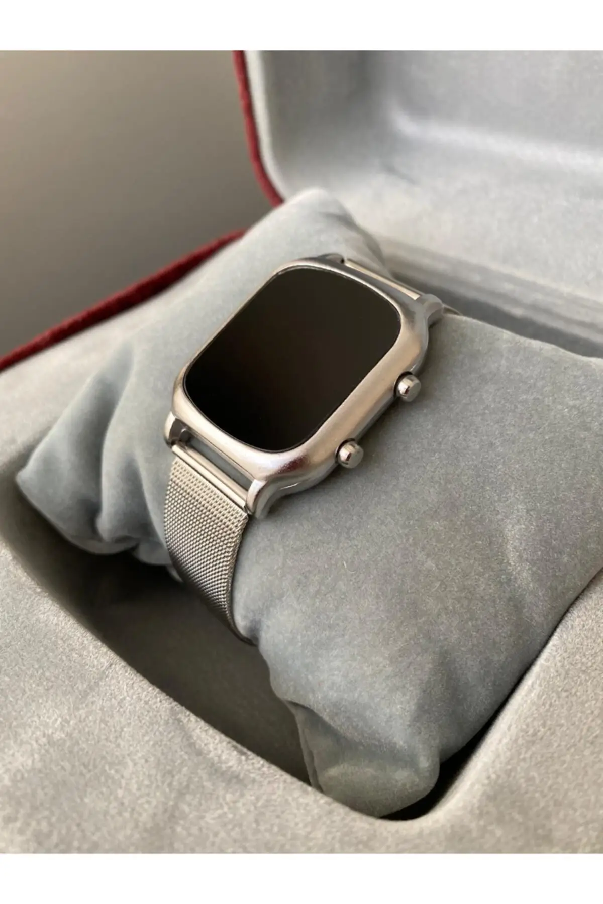 Reloj de pulsera Digital Unisex, Color plateado