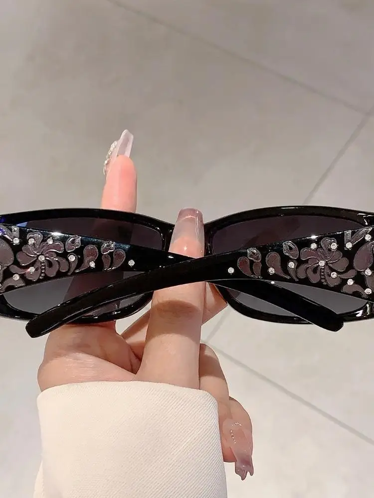 AliExpress NONE PC Rhinestones Sunglasses Y2K Korean Styles Cat Eye Sun Glasses Sport Sunglasses UV Resistant Cycling Glass Shades Eyewear