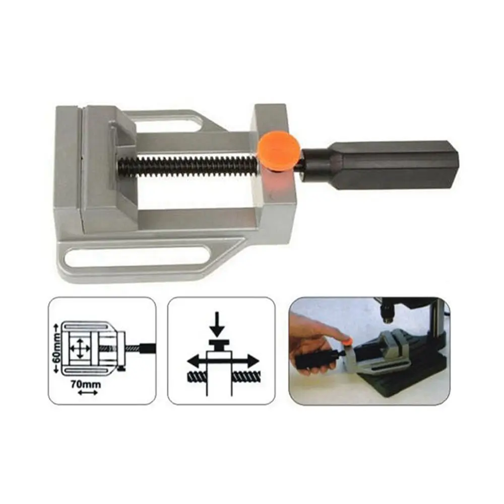 Medium-sized Counter Vise Aluminum Drill Press Vise Rotate Hand Tools Quick Release Mechanical Clamp / Color Random