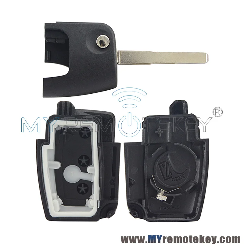 REMTEKEY Flip Key Shell 3 Button HU101 for Ford Fiesta Focus Mondeo C-Max S-Max 2004-2012