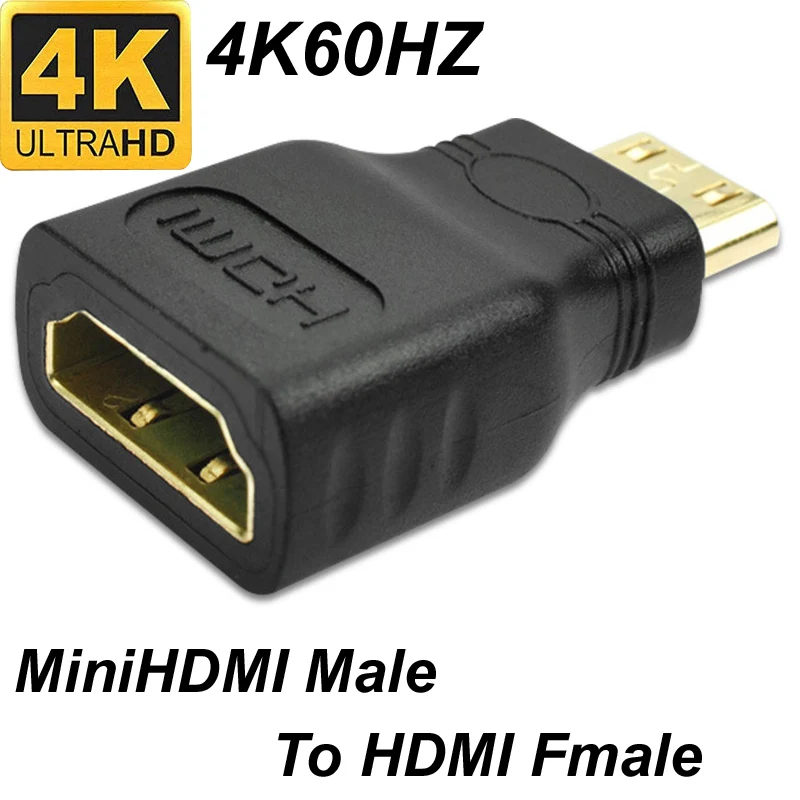 4K MINI MINIHdmi Micro HDMI MICROHDMI Compatível Macho para HDMI Fêmea Adaptador Conversor Conector HD Para Xbox 360 PS3 HDTV HDTV D