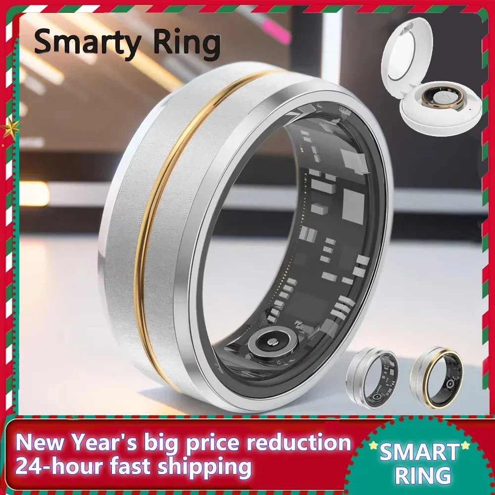 2024 Nieuwe Vrouwen Mannen Smart Ring Sport Fitness Tracker Horloges IP68 Waterdichte Bloed Zuurstof Liefhebbers Smart Ring Voor Android Ios H01