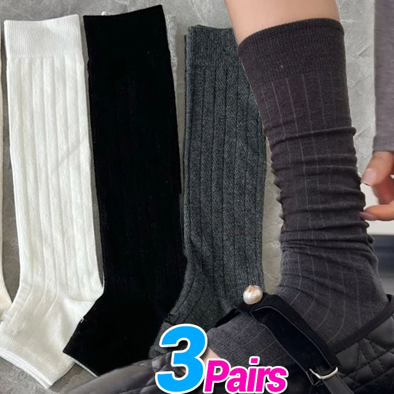 

JK Lolita Calf Socks Ultra Thin Summer Long Stockings Japanese Soft Breathable Kawaii Girls Mid Tube Fashion Solid Color Socks