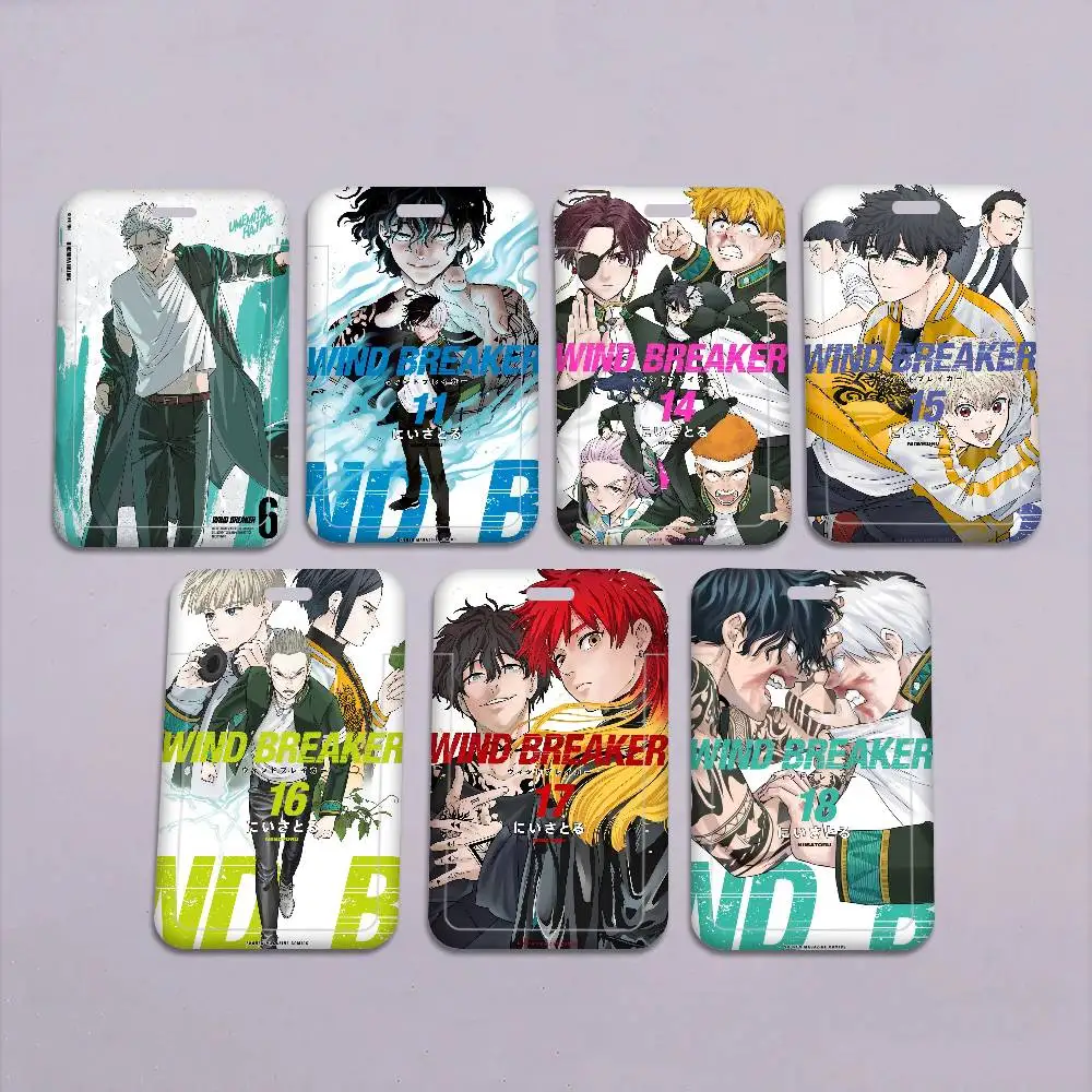 Japanischer Anime Windbreaker Ausweiskartenhalter Lanyard Kinder Kreditkartenetui Halsband Türkartenhalter Ausweishülle Geschenk