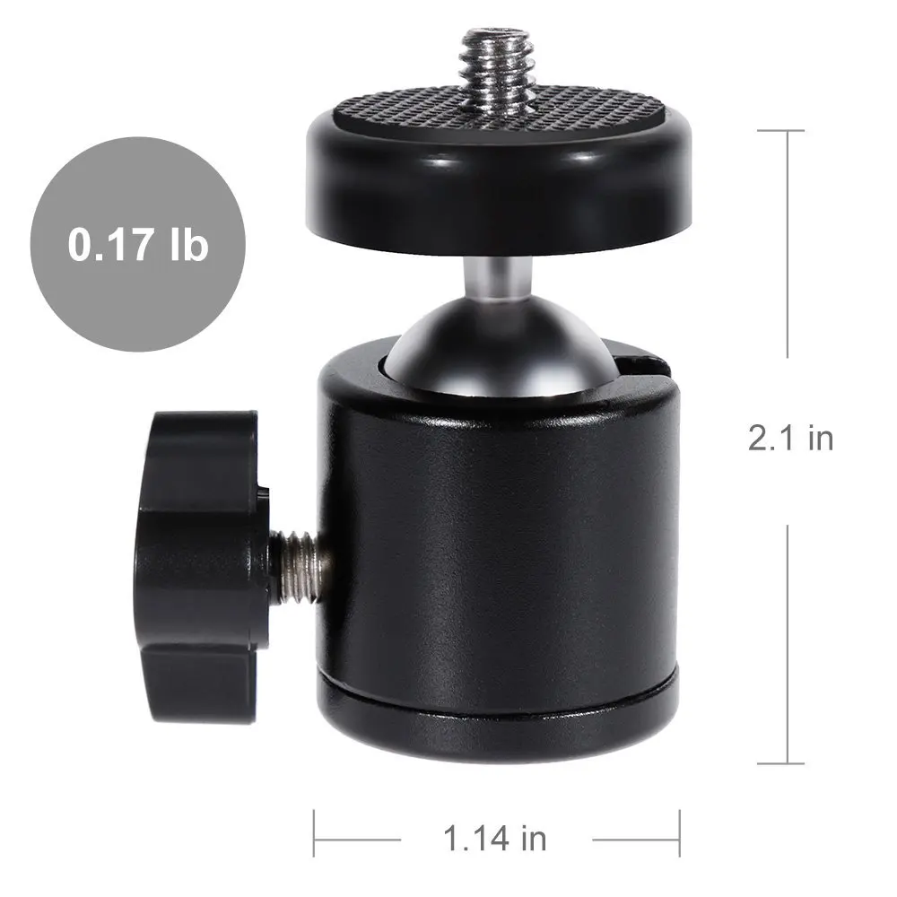 Mini testa a sfera universale del treppiede con 1/4 "adattatore a vite M4 per fotocamera digitale DSLR Q29 II