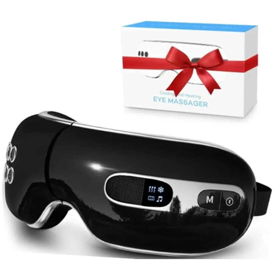 

Массажер для глаз с функцией нагрева и охлаждения от мигрени, сухости глаз, темных кругов под глазами, с Bluetooth-музыкой, маска-массажер для глаз с функцией тепла и холода, улучшающая сон