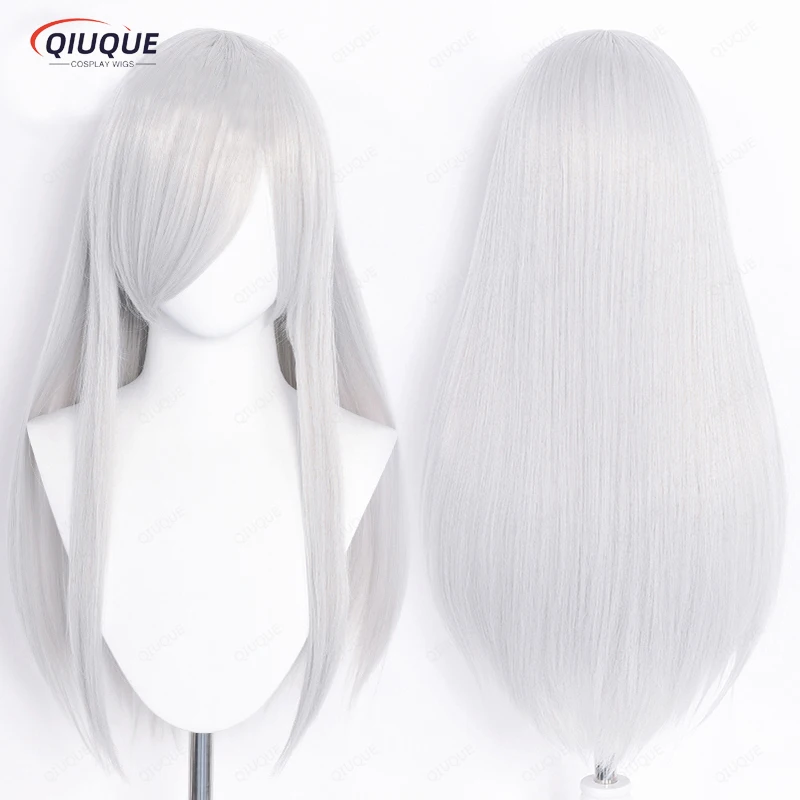 60CM Synthetic Long Straight Cosplay Wig With Bangs Anime Ombre Heat Resistant Synthetic Hair Wigs + Wig Cap