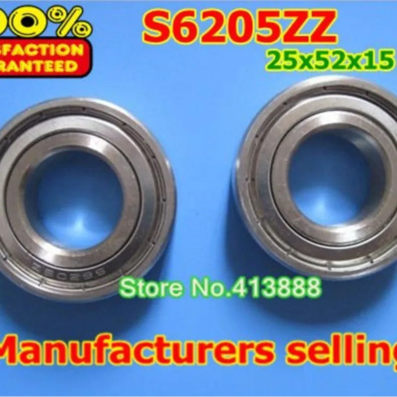 NBZH bearingSUS440C Environmental Corrosion Resistant Stainless Steel Deep Groove Ball Bearings S6205ZZ 25*52*15 Mm