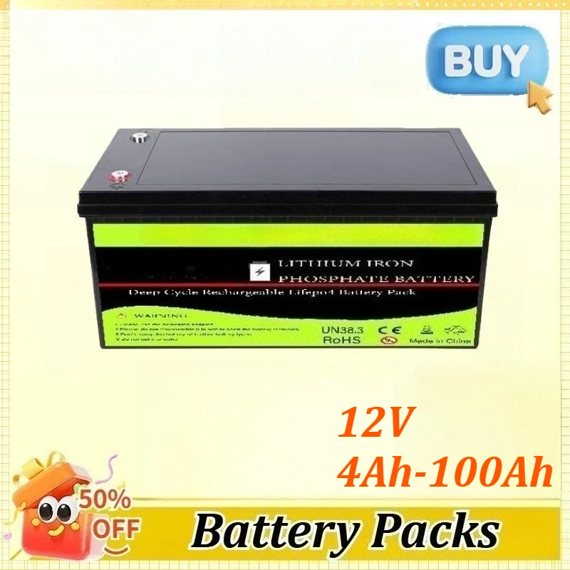 

Литий-железо-фосфатные (LiFePO4) аккумуляторы 12В 4Ач, 6Ач, 20Ач, 30Ач, 45Ач, 60Ач, 75Ач, 100Ач для фотоэлектрических систем, автодомов и грузовиков