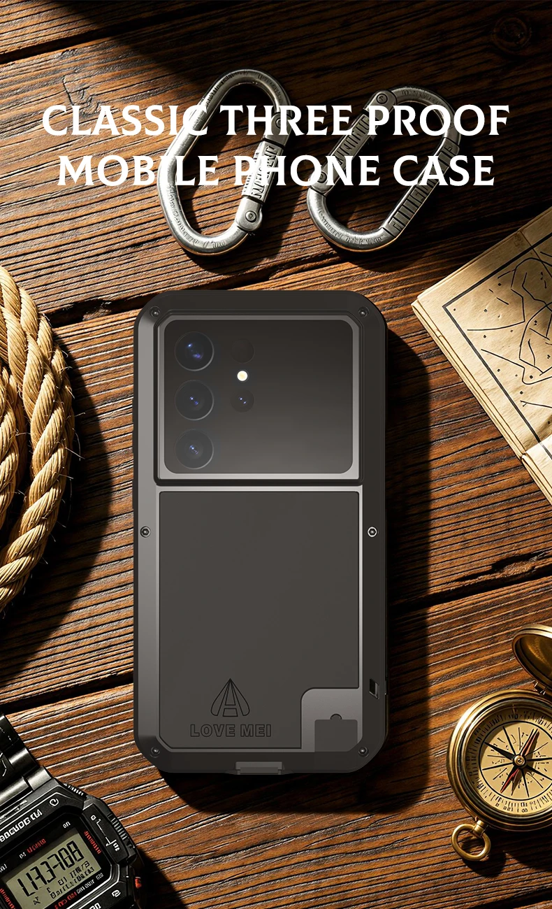 Lovemei Armor Metal Shockproof Powerful Case For Samsung Galaxy S26 Ultra / S26 Plus Heavy Duty Protection Aluminum Case Cover