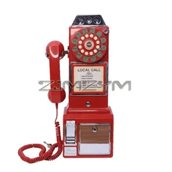 American Retro Wall Mounted Plug-In Telephone Home Decoration Display Old-Fashioned Ringtone Telephone