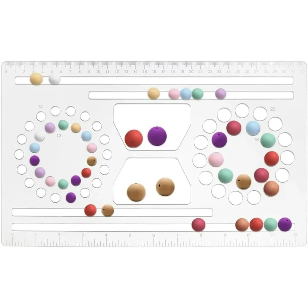 13x7.8Inch Clear Acrylic Bead Board Acrylic Bead Organizer Design Board Bead Organizer Board Kit for Jewelry Bracelet