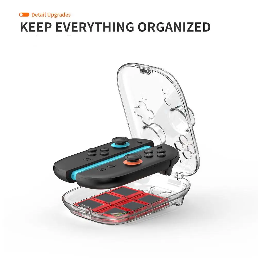 

Magnetic Transparent Crystal Case For Switch 2 Controllers Left/Right PC Hard Shell Protective Cover With Game Cartridge St A5E8