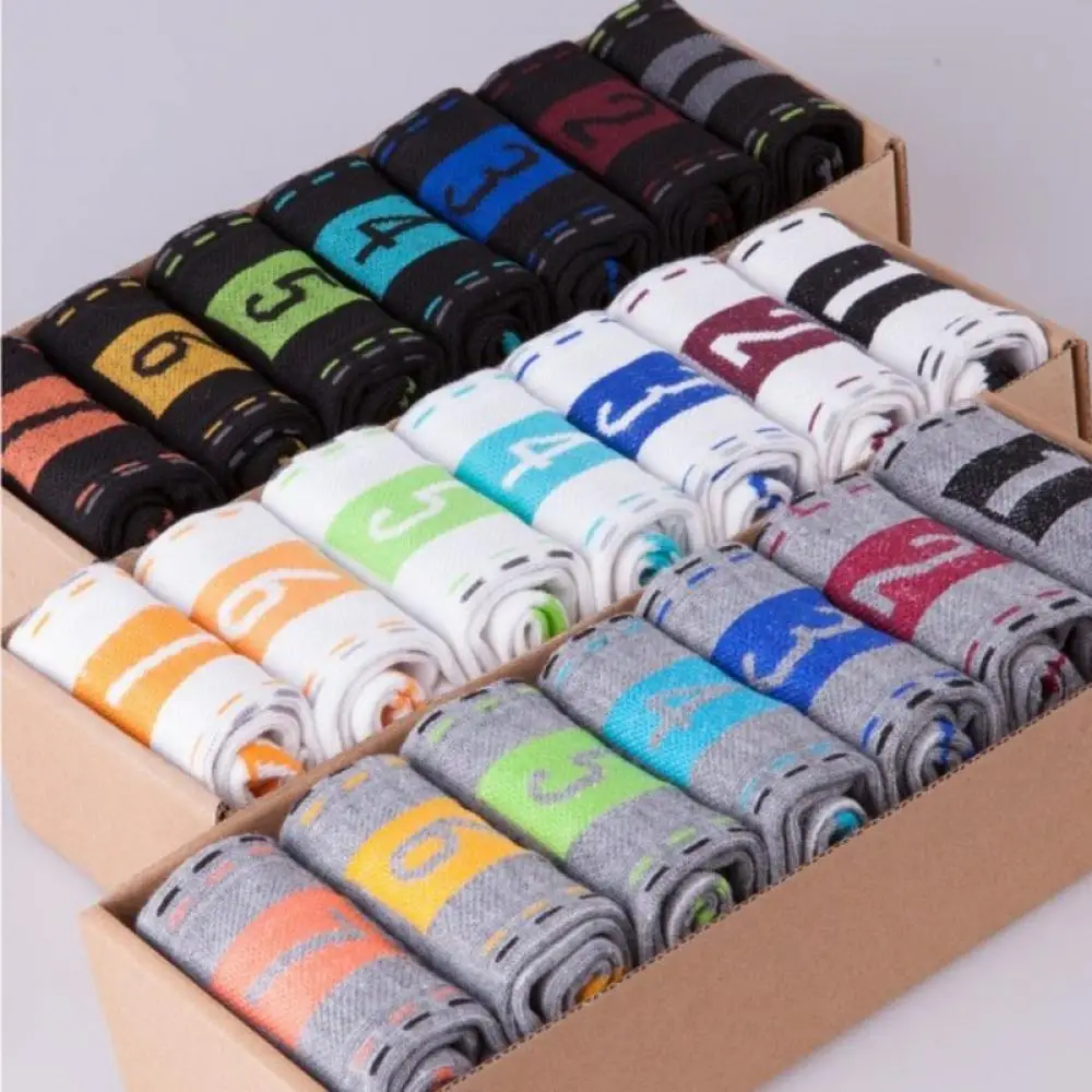 New Men\'s Lot Fashion Casual Sports Cotton Socks Ankle Week Crew Socks 7 Pairs