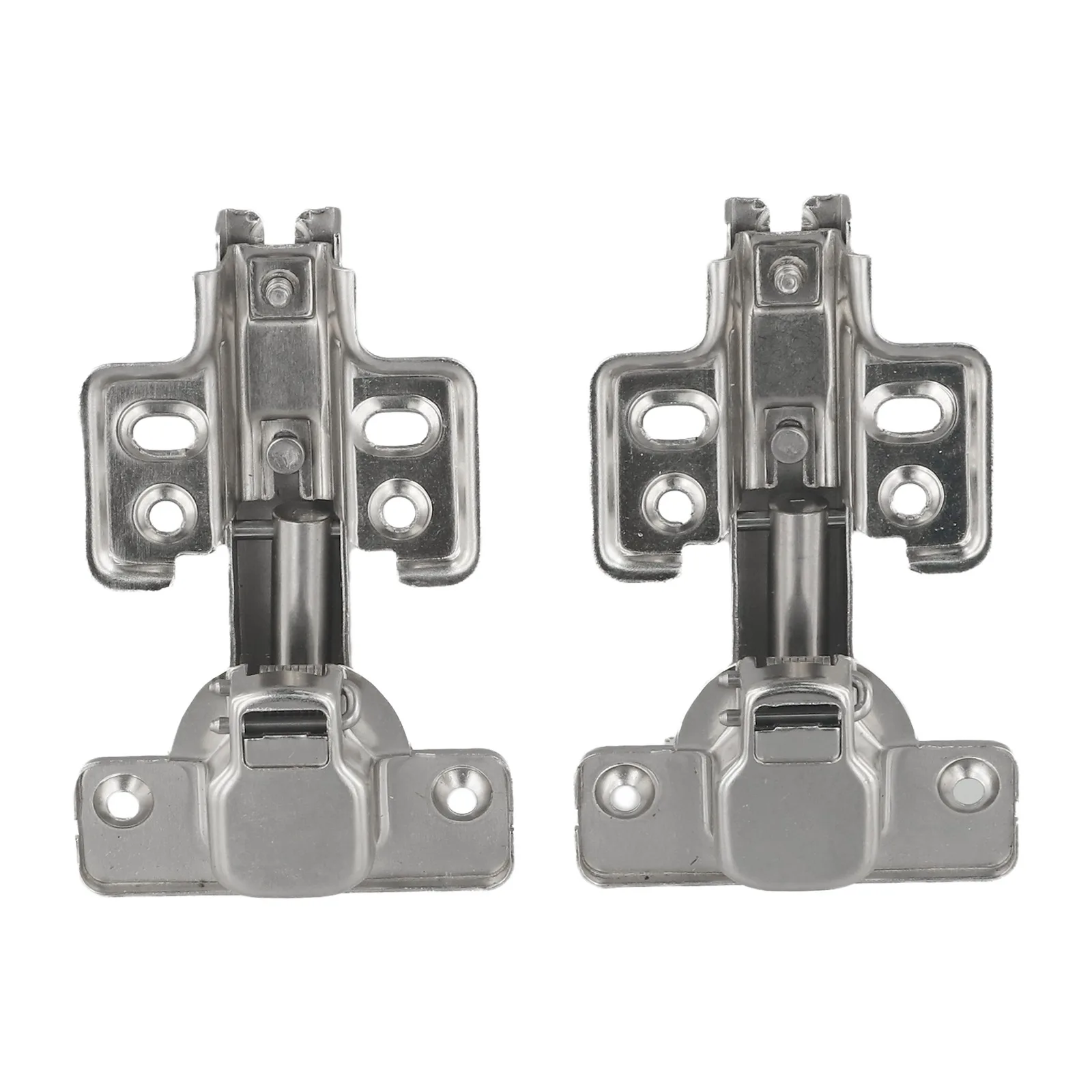 2Pieces Cabinet Hinges Drilling-free 90 Degree Hinge Cupboard Door Hydraulic Hinges Soft Close With Buffer Furniture Hardware
