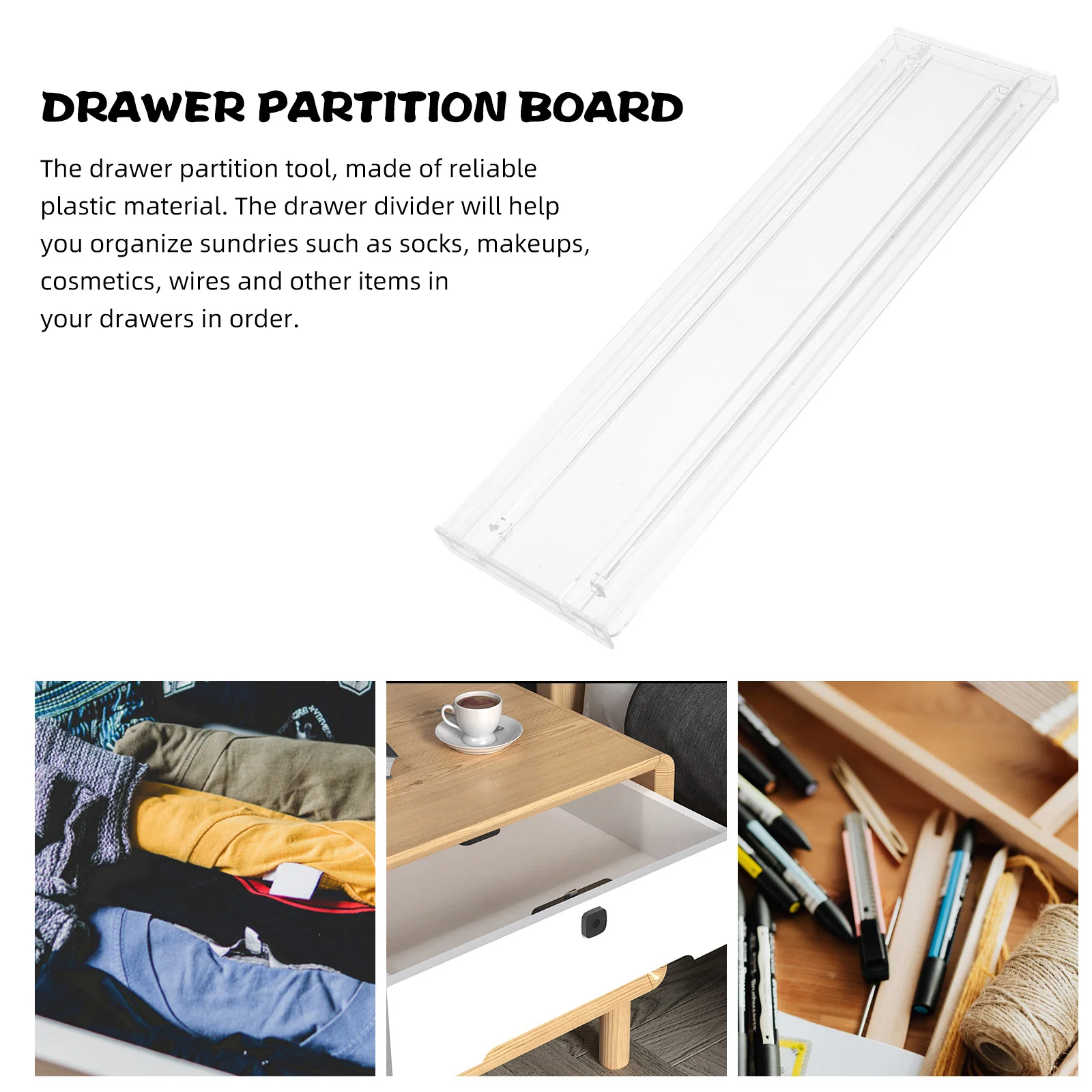 4 قطعة فواصل الأدراج لوحة قابلة للتوسيع للملابس والجوارب والملابس الداخلية ومنظم المنزل أداة لوحات تقسيم الأدراج #2