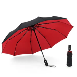 Spot double-layer umbrella, fully automatic reinforced windproof, men's and women's sunny umbrella, advertising umbrella