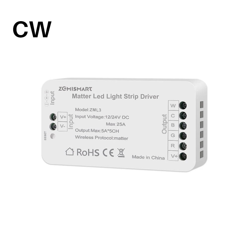 T85C Matter Wifi Controller per strisce luminose a LED Controller CW Striscia LED Bixb//per casa/per supporto controllo Alexa