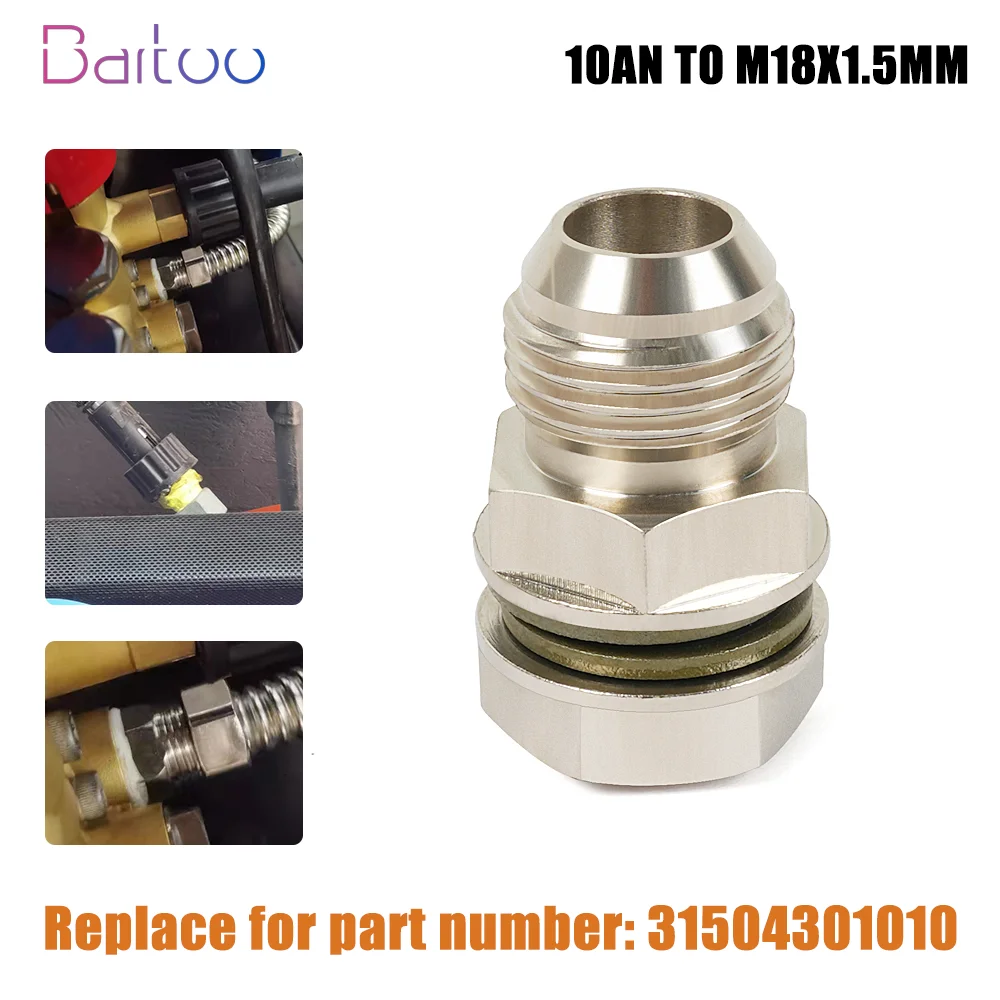 

New Carbon Steel 10AN To M18x1.5MM Turbo Oil Pan / Oil sump Return Drain Plug Adapter Bung Fitting No Weld 31504301010 QRF037