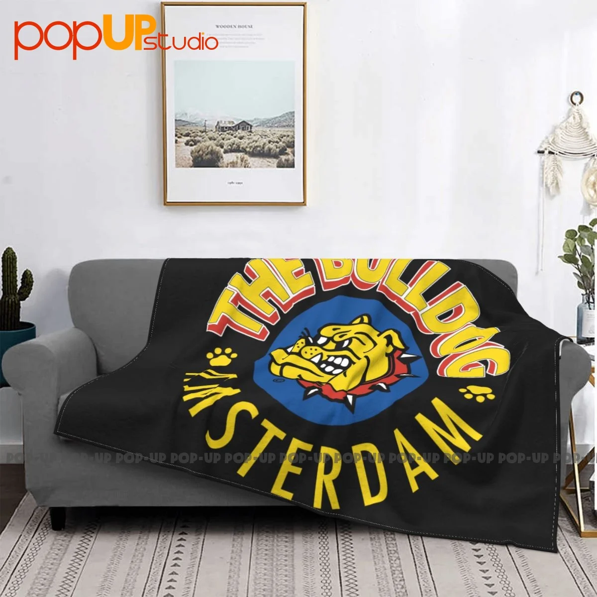 The Bulldog Amsterdam Blanket Thick Thicken On The Sofa Bedding Throws Decorative Sofa