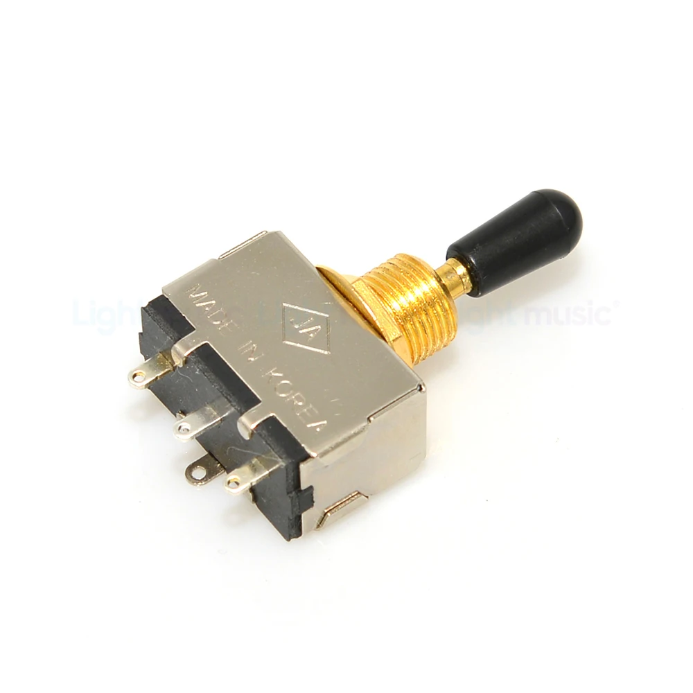 1pcs Electric Guitar 3 Way Toggle Switche Chrome with Tip Cap for Electric Guitar Parts