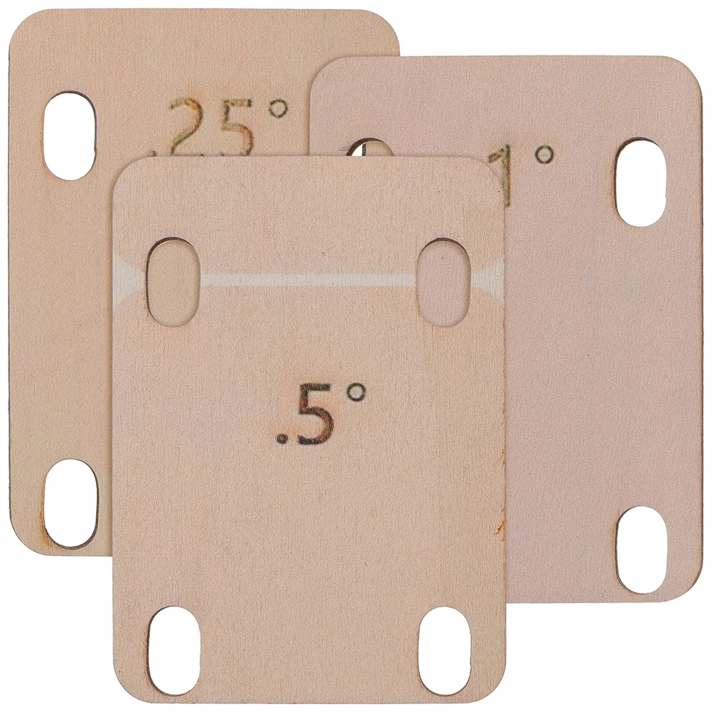 

3 Pcs Guitar Neck Shim Flat Spacers Accessories Electric Shims Replacement Wooden