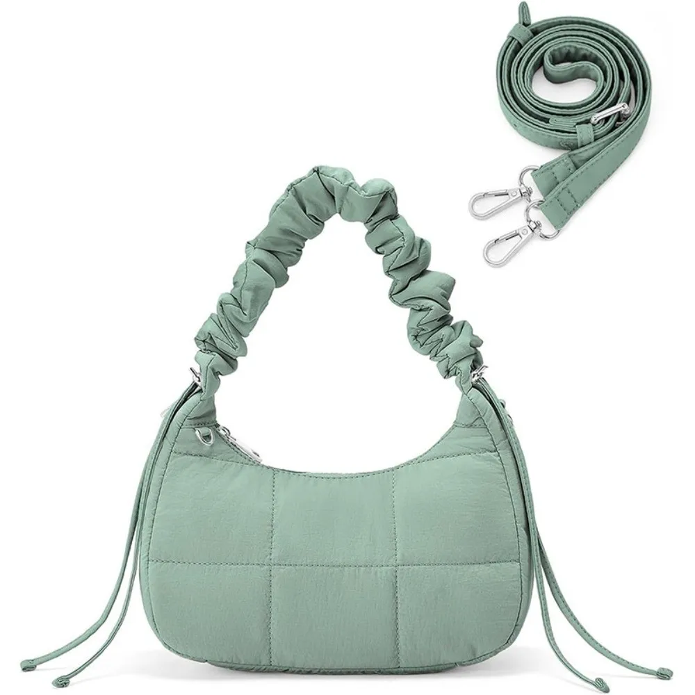 

Stylish with Adjustable Strap Handbag Lightweight Large Capacity Underarm Bag Nylon Quilted Handbag for Women Fashion