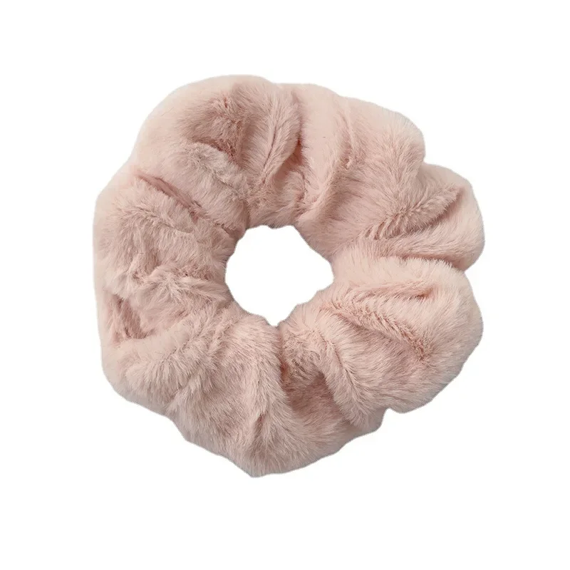 

Women’s Plush Scrunchie Soft Furry Elastic Hair Ties Fur Hair Ties Ponytail Holder Hair Bands Fuzzy Headwear for Girls