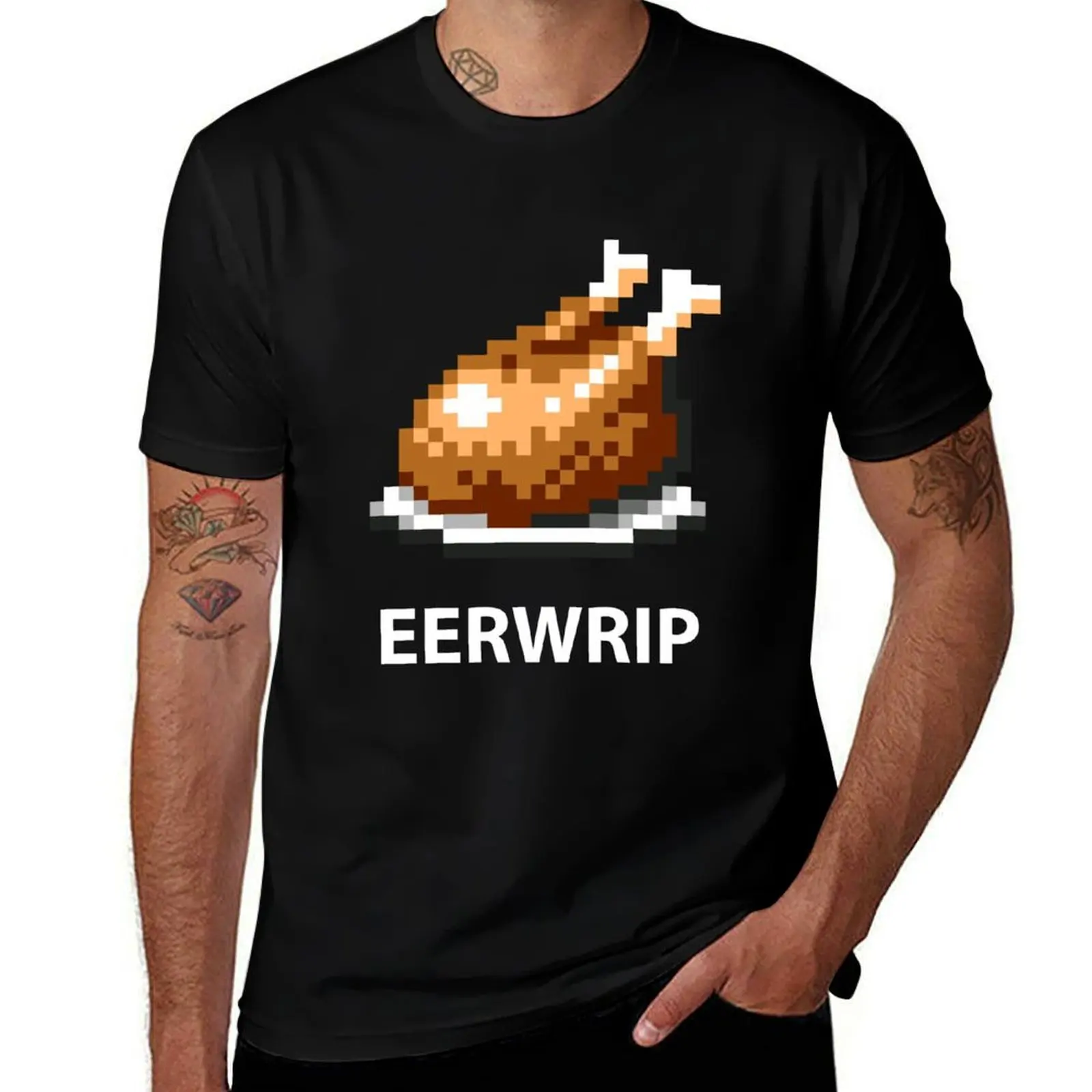 

EERWRIP (Chicken Dinner) T-Shirt cotton t shirts man 100% t shirt for man T-Shirt