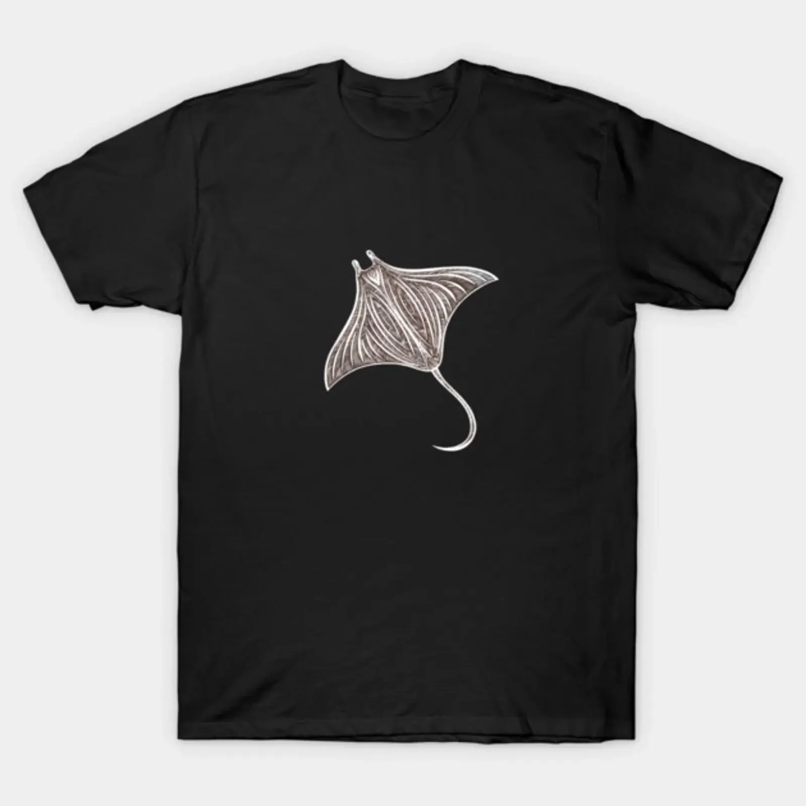 Manta Ray drawing design for animal lovers T Shirt vintage Washed Unisex graphic Soft Casual Comfortable Slightly Stretched