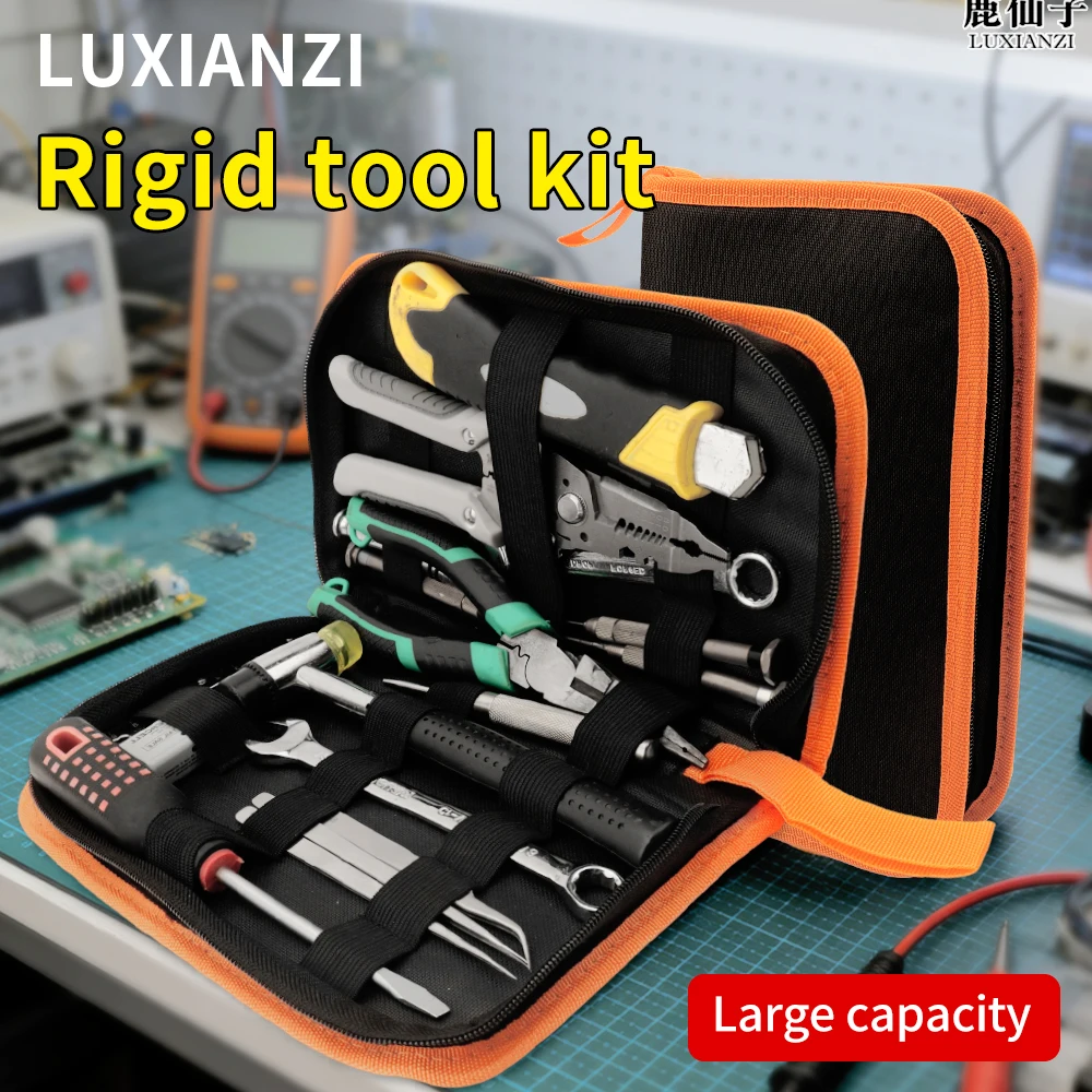 LUXIANZI Large Capacity Tools Bag Zipper Oxford Cloth Bag For Electric Drill Hardware Shockproof Tool Home Storage Box Carry Bag