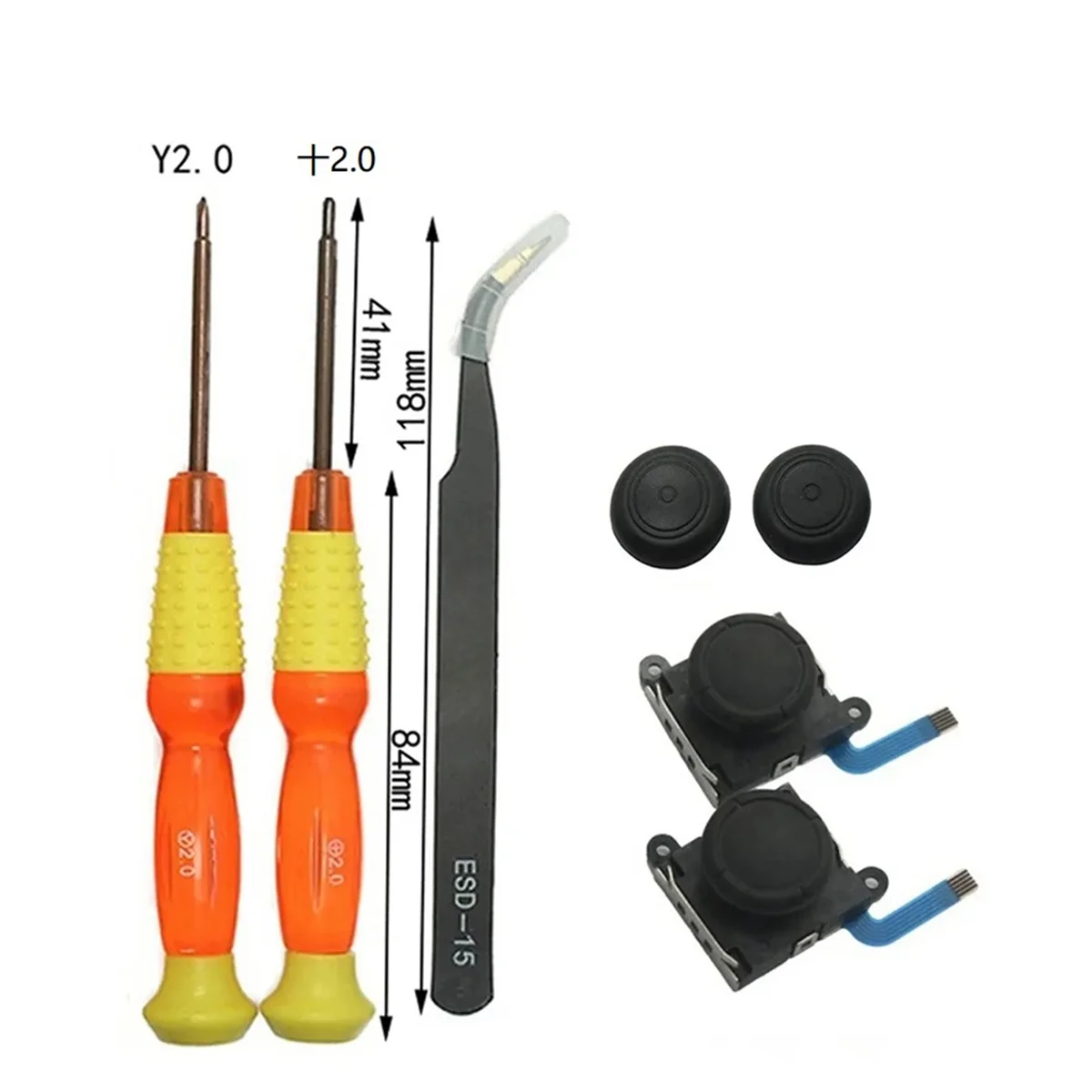 

ADEGBO-Improved 23PCS Set 3D Analog Joystick for NS Switch Lite Joycon Controller