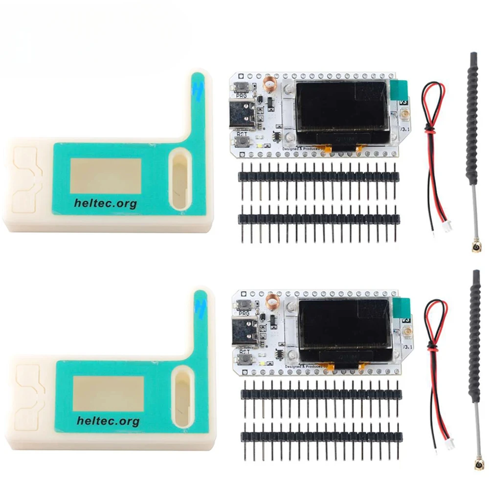 1/2 set ESP32 LoRa V3 for meshtastic Lora32 V3 0.96 OLED Display Development Board Kit WiFi SX1276 868MHz 915MHz Antenna Case