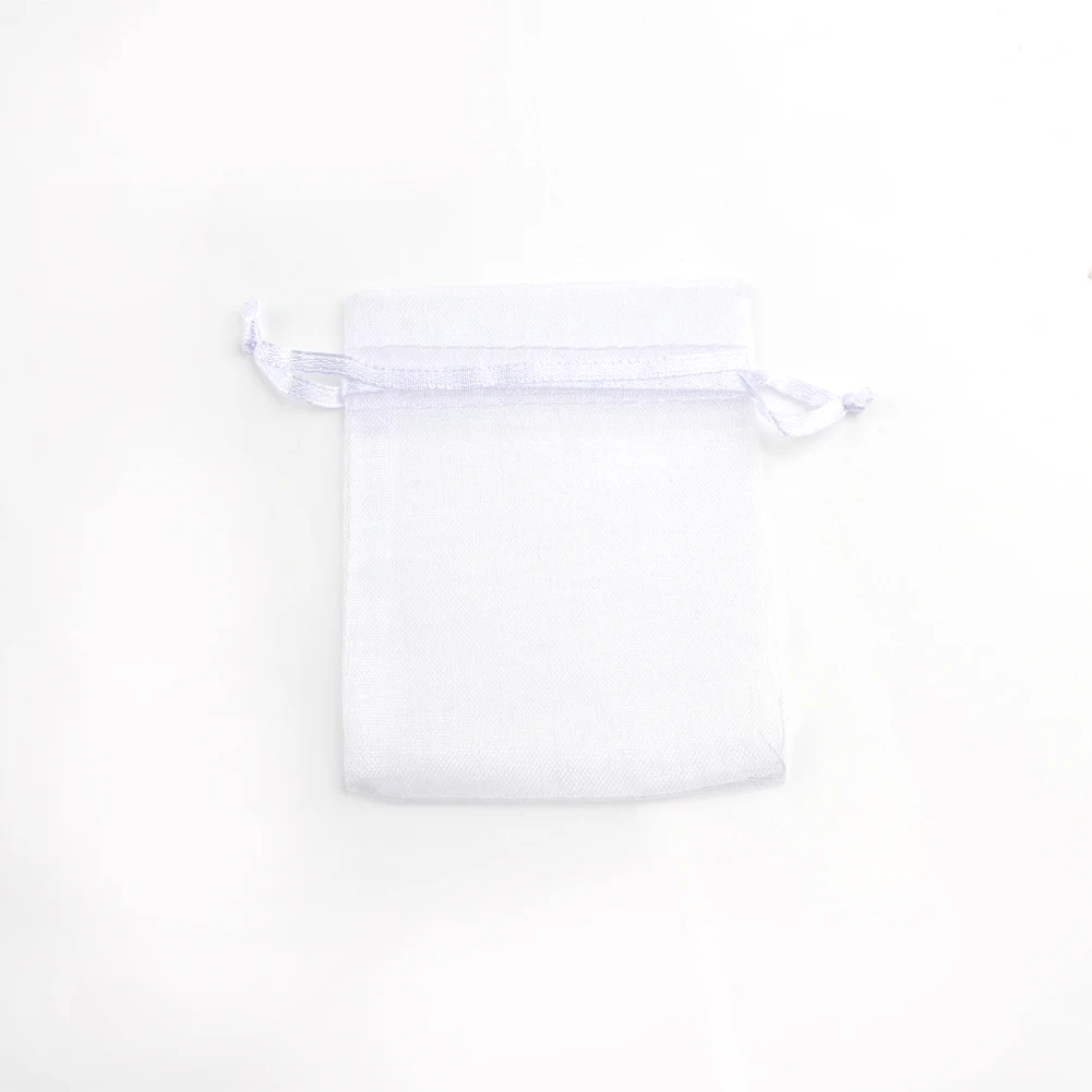 50pcs Adjustable Drawstring Organza Bags for Jewelry Packaging