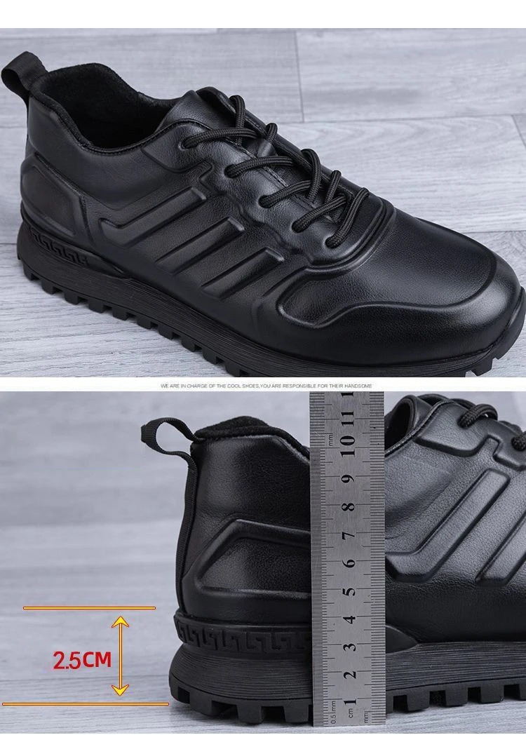 Genuine Leather Shoes Men Thick Bottom Top Layer Cowhide Trekking Running Sneaker Soft Outdoor Hollow Out Breathable Size 37 45