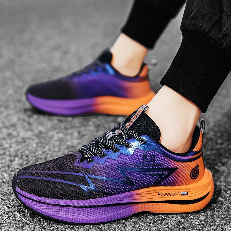 Men's Shoes 2024 Autumn New Sports Shoes Couple Running Shoes Popcorn Sole Mesh Breathable Racing Carbon Board Shoes36-45