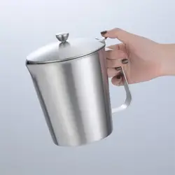 Thickened 304 Stainless Steel Measuring Cup With Scale Pull Flower Cup Tea Jug Large Capacity Kitchen Practical Measuring Cup